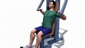 Жим в тренажере для грудных мышц