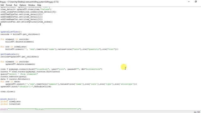 Restaurant Billing System: Python tkinter Project part 5 updating database and extracting all bill смотреть онлайн