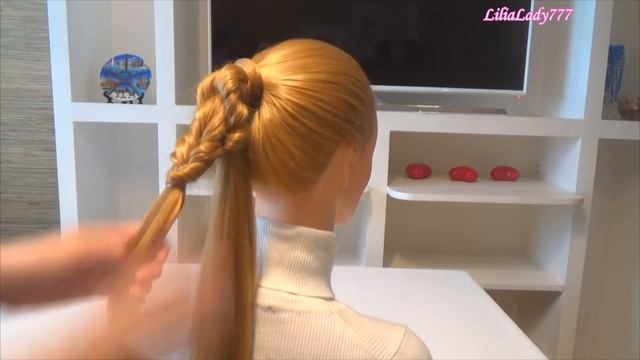 Легкая прическа на каждый день.