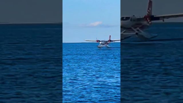 You won’t believe this smooth landing #twinotter #seaplane #maldives #flight #ocean