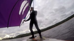 Кайтвинг Турбозмей с SUP-серфом. учебный спот пос. Серово
