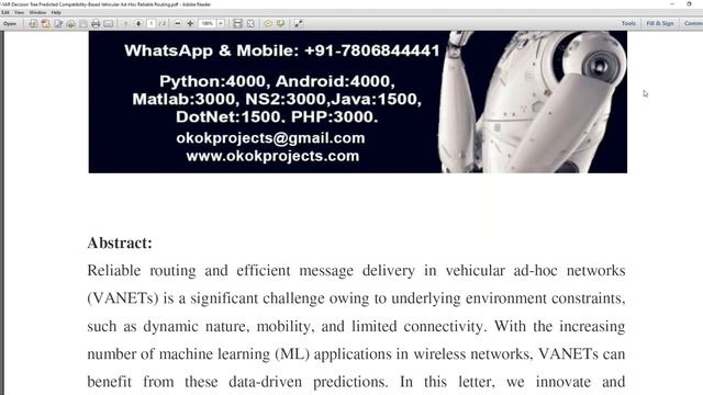 DT VAR Decision Tree Predicted Compatibility Based Vehicular Ad Hoc Reliable Routing смотреть онлайн