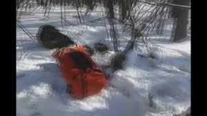 выживание в лесу зимой. Одиночный зимний четырехдневный поход. испытание палатки с печкой пошехонко