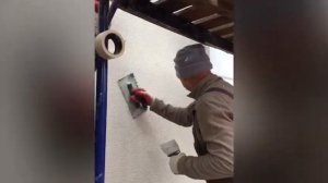 Нанесение силиконовой декоративной штукатурки Ceresit CT74 1,5мм на минеральную вату Rockwool