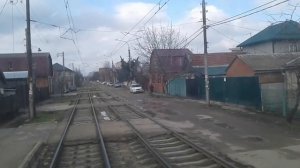 (Краснодар) Тот самый Трамвай Маршрут N-22 борт 352. через ул. Димитрова до Университета.