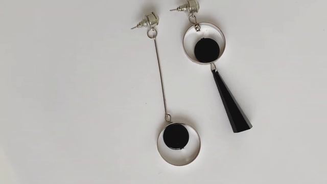 Серьги ассиметричные Серьги женские длинные Сережки длинные Серьги бижутерия Серьги вечерние