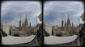 View of Cathedral of Barcelona from the top! #vr180 stereoscopic 3d