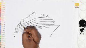 Cruise Ship drawing easy | How to draw A Ship