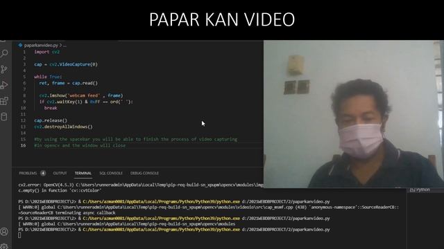 VS Code OpenCV Webcam смотреть онлайн