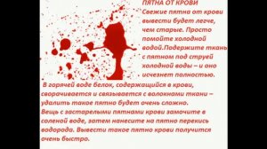Как вывести сложные пятна. Как вывести пятна крови!