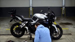 BMW K1200R from OEM to full Akrapovic exhaust - sound