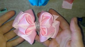 пышный ❤️ бантик на праздник из репсовой ленты 4см_красивый и большой для принцессы.mp4