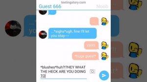 [roblox love story] Noob X Guest 666 pt. 2