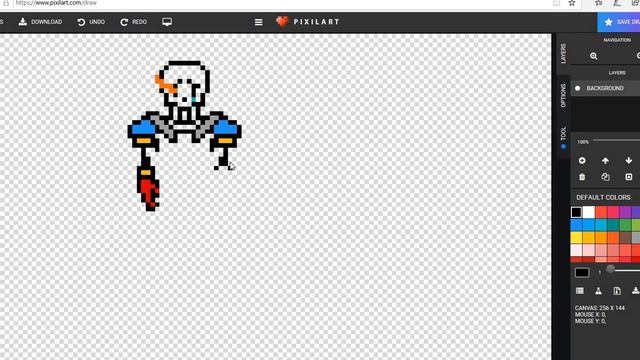 How to Make a Disbelief Papyrus at Pixel Art смотреть онлайн