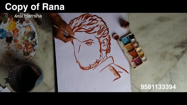 Beautiful Sketch of Rana | Tollywood Celebrity Sketches | Painting Videos | Artist Harrsha смотреть онлайн