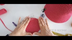►Майстер клас! МАЛИНОВА ПАНАМА із Рафії гачком. Panama crochet. Дуже швидко і просто в'яжеться