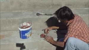 Тестирование затирки Vetonit для плиточных швов.