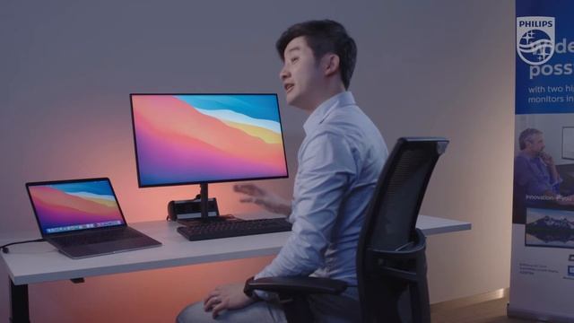 How to connect an Apple device via USB-C with Philips monitor 279C9 смотреть онлайн