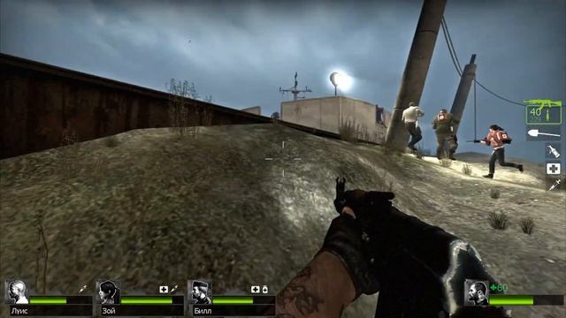 краткое прохождение игры : Left 4 Dead 2. часть 17 :кампания жертва (баржа) (порт) смотреть онлайн