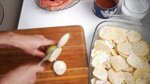 Запеченная сёмга с картофелем / Рецепт из брюшек семги