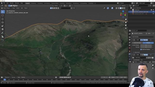 Making 3D landscape in Blender using GIS Addon смотреть онлайн