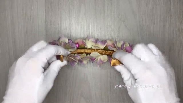 Видео обзор - ободок с цветами на голову "Фуксия" смотреть онлайн