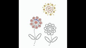 Вышивка простых цветов в технике изонить