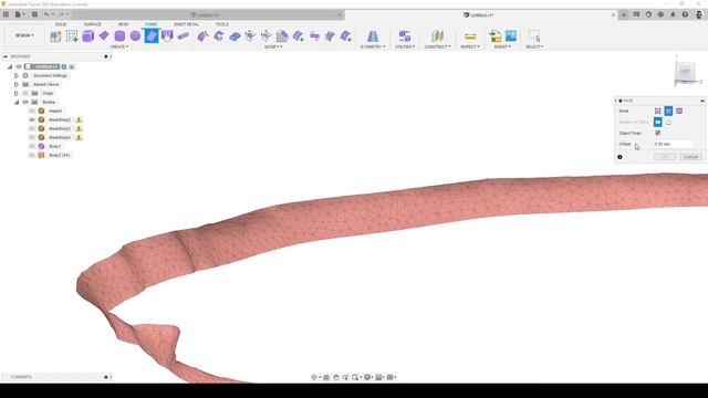 A.21. Ручная ретопология во Fusion 360. Manual Retopology. STL to Solid. смотреть онлайн