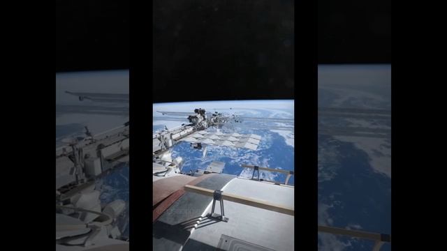 Примерно так (не дай бог) будет выглядить столкновение МКС с камим нибудь спутником смотреть онлайн