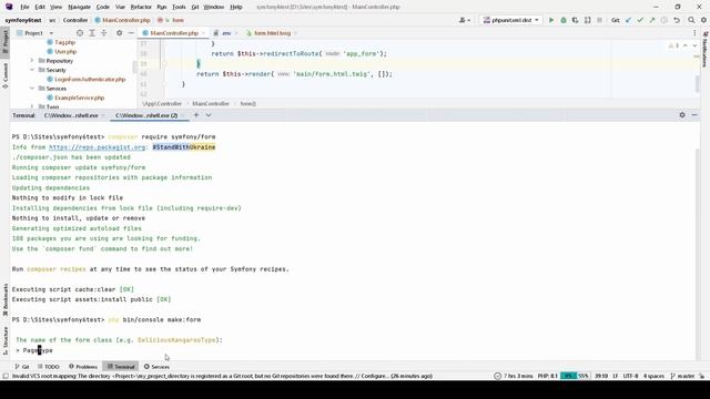 Создаем класс для работы с Symfony формами