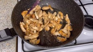 Фунчоза с овощами и курицей!Вкусное и быстрое блюдо❤️