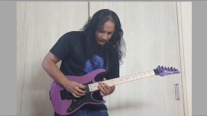 Joe Satriani - Flying in a blue dream guitar cover 2023 -  RG550 Genesis Purple Neon