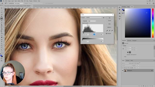 Как поменять цвет глаз в Photoshop и как сделать фото с эффектом нарисованного кистью?