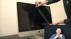 Как снять разбитое стекло с iMac