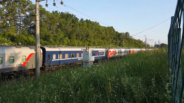 Электровоз ЭП2К-176 с поездом 003А | Экспресс Санкт-Петербург-Московский - Москва-Пасс.-Ленинградск смотреть онлайн
