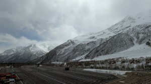 The sound of a snowstorm in the Caucasus Mountains