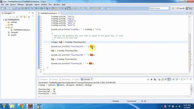 TreeMap (floorkey method) | Java Collection Framework смотреть онлайн