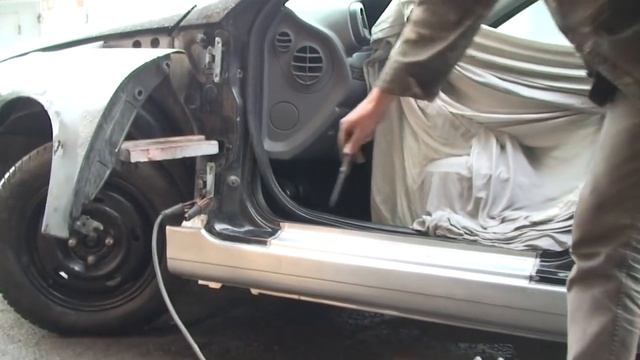 Как заменить и отремонтировать пороги своими руками Renault Laguna #2 смотреть онлайн