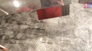 Лазерная сварка DVS-LW1500M. Сварка стыковая зеркальной нержавеющей стали 0,5 мм и 0,8 мм.