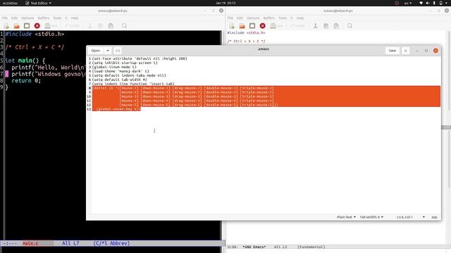 Emacs настройка