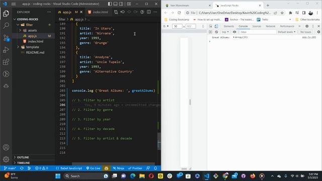 "Coding Rocks" - JavaScript Filter Method