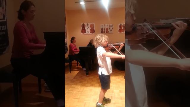 Gabriel playing Poéme on the 14 violin