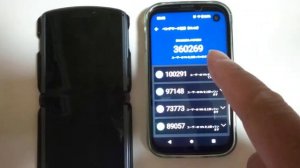 Balmuda Phone(SDM765) vs Motorola razr 5G(SDM765G) antutu benchmark test