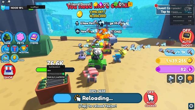 Roblox Tank Simulator X (Clicker) Script | Inf. Power/Instant Kill смотреть онлайн