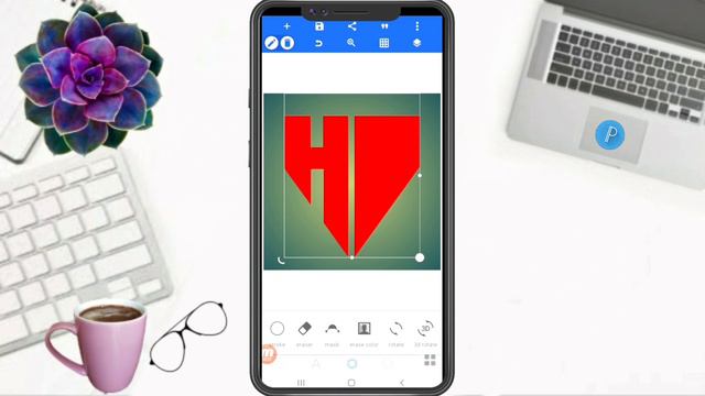 HF LOGO DESIGN IN PIXELLAB | EASY LOGO MAKING | MOBILE EDIT | FAIZY NHIDZ