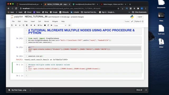 NEO4J|NEO4J TUTORIAL|Neo4j Python|Create Multiple New Neo4j Nodes Using Apoc Procedure|PART:96 смотреть онлайн