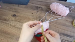 Носки в виде эльфа. Детские носки 31 размера. Для начинающих