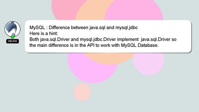 MySQL : Difference between java.sql and mysql.jdbc смотреть онлайн