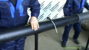Монтаж концевого элемента трубопровода с герметичным кабельным выводом