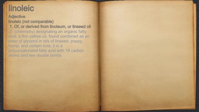 What does linoleic mean? смотреть онлайн